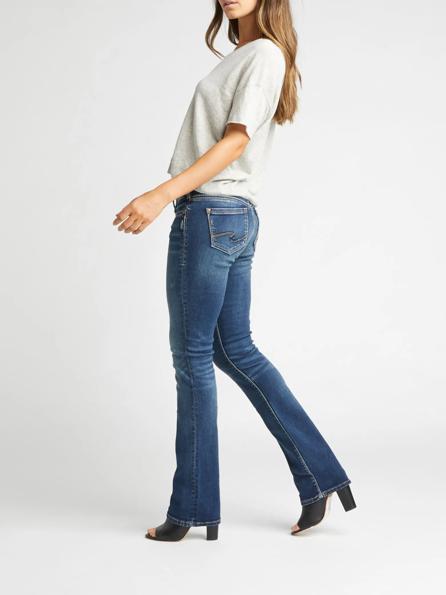 Suki Mid Rise Slim Bootcut Jeans