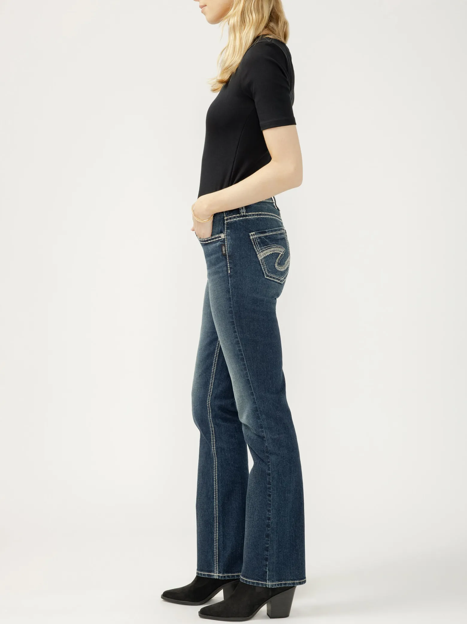 Suki Mid Rise Slim Bootcut Jeans