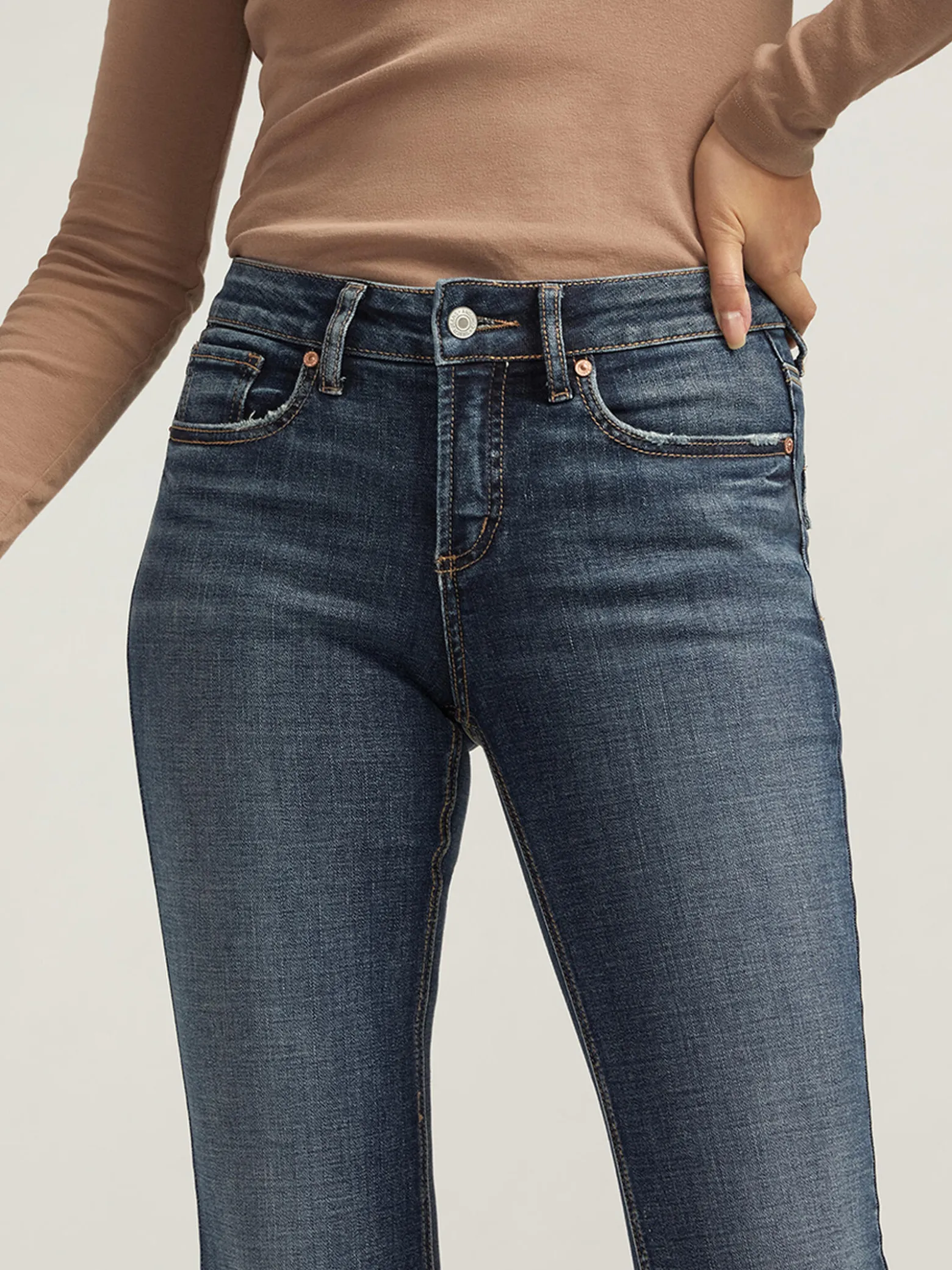 Suki Mid Rise Slim Bootcut Jeans