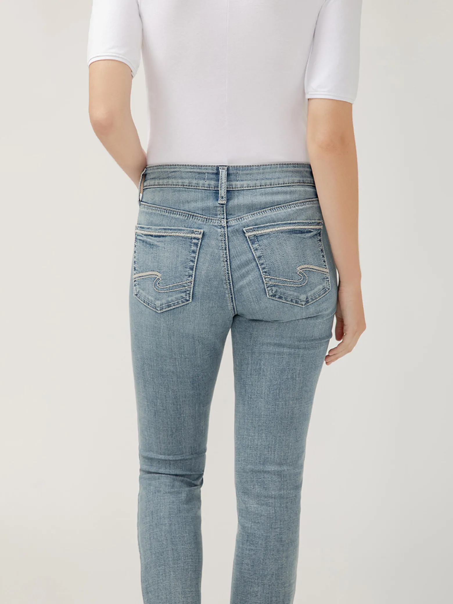 Suki Mid Rise Straight Crop Luxe Stretch Jeans