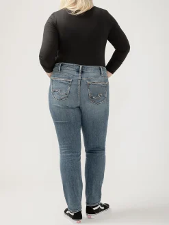 Suki Mid Rise Straight Leg Luxe Stretch Jeans Plus Size