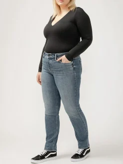 Suki Mid Rise Straight Leg Luxe Stretch Jeans Plus Size