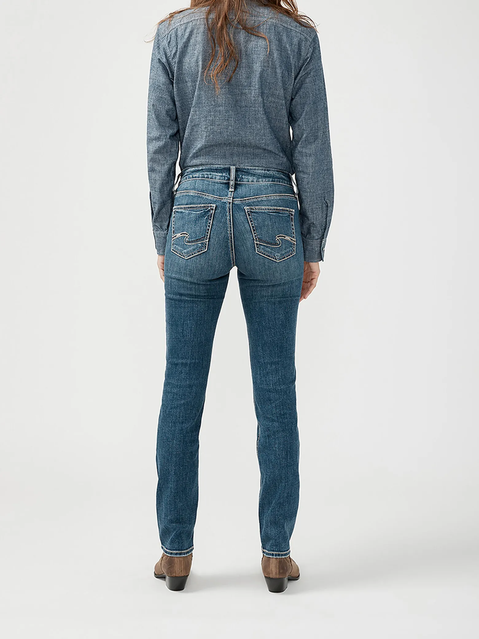 Suki Mid Rise Straight Leg Luxe Stretch Jeans