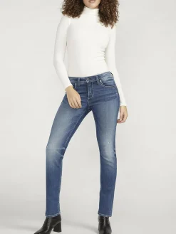 Suki Mid Rise Straight Leg Jeans