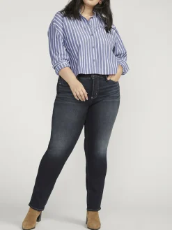 Suki Mid Rise Straight Leg Jeans Plus Size