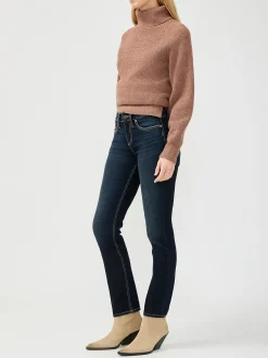 Suki Mid Rise Straight Leg Luxe Stretch Jeans