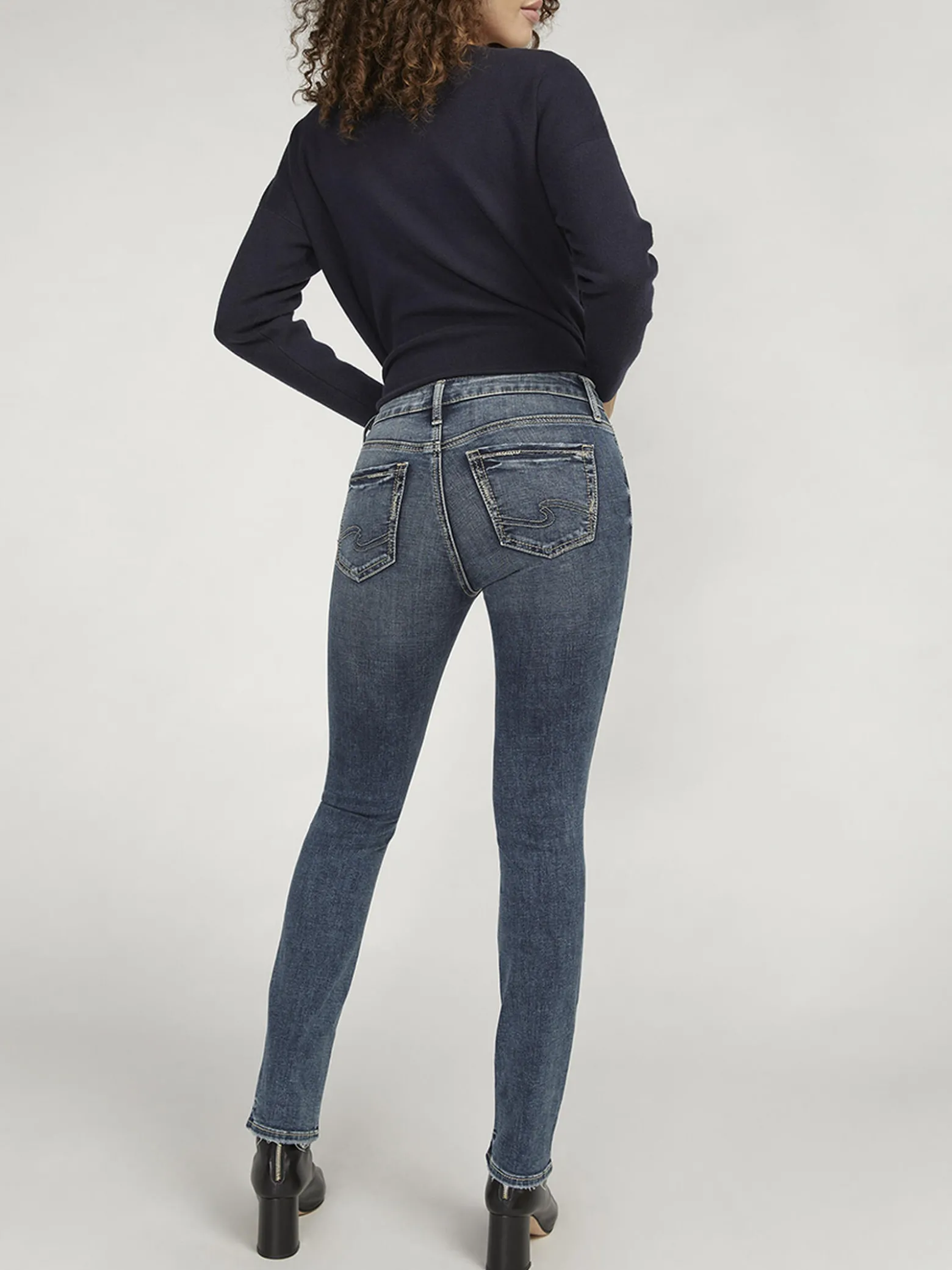 Suki Mid Rise Straight Leg Jeans