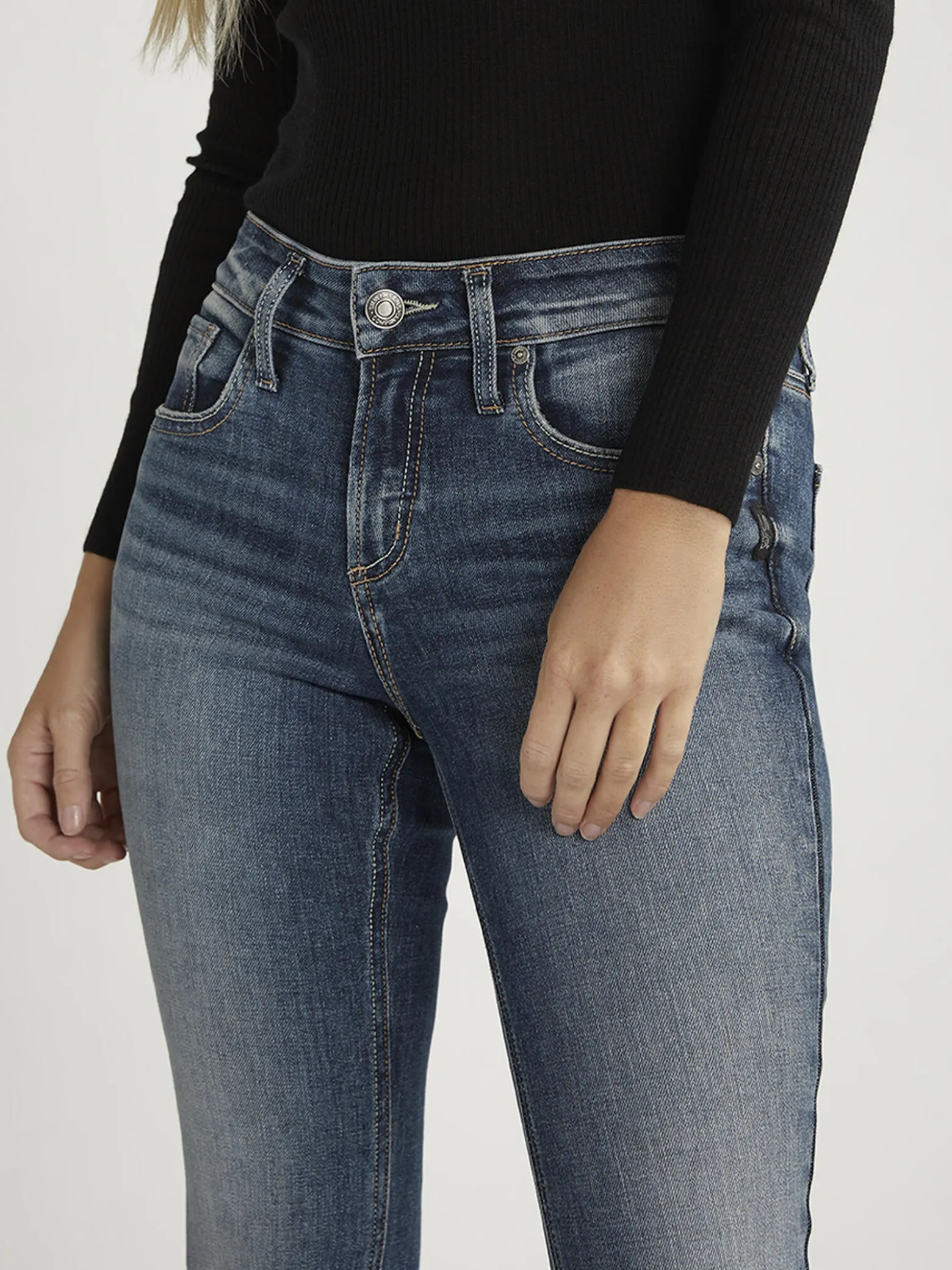 Suki Mid Rise Straight Leg Jeans