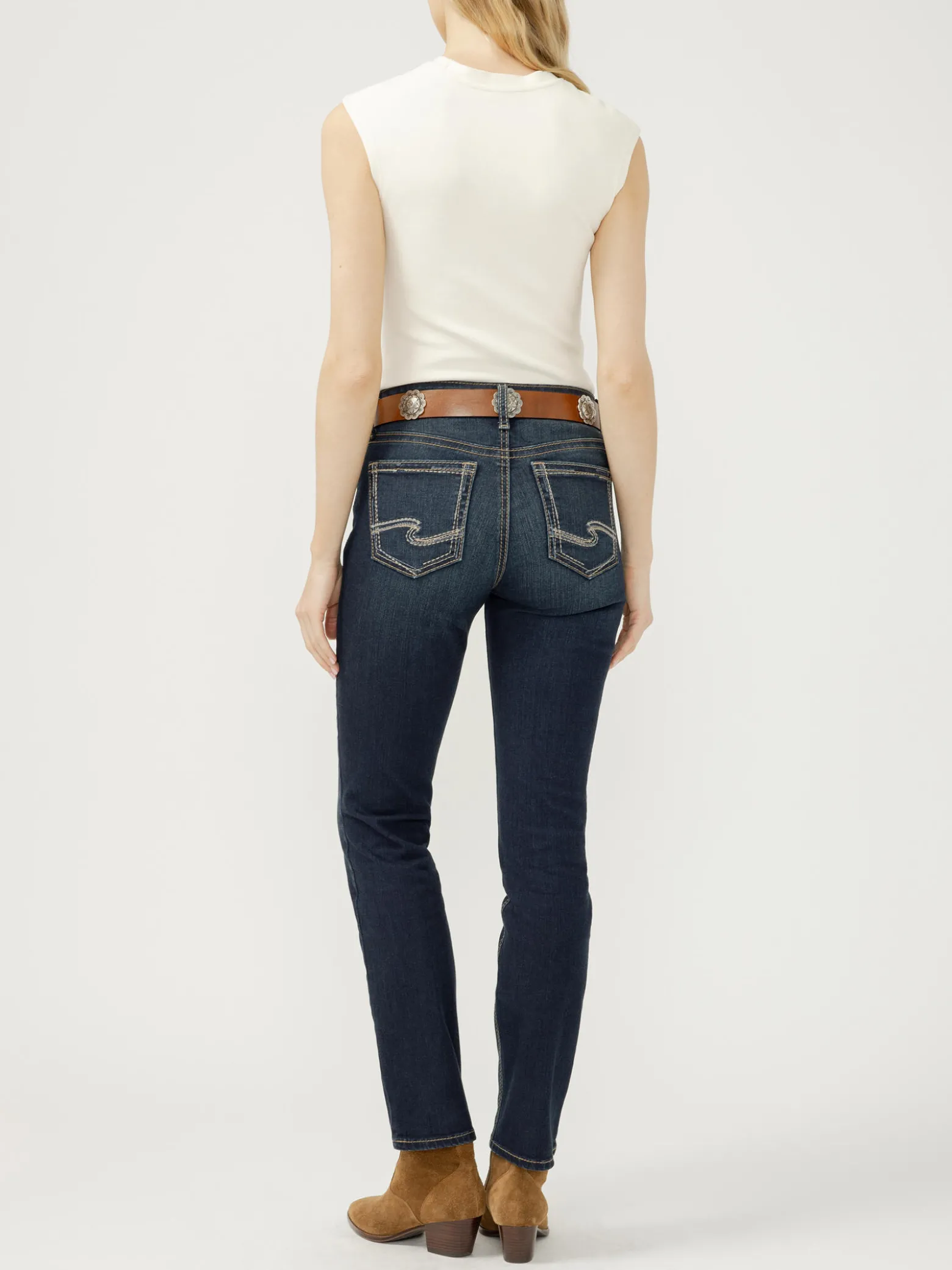 Suki Mid Rise Straight Leg Frontier Strong Jeans