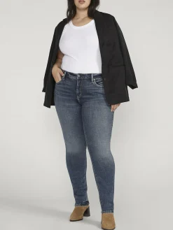 Suki Mid Rise Straight Leg Jeans Plus Size