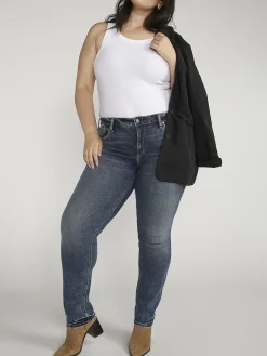 Suki Mid Rise Straight Leg Jeans Plus Size