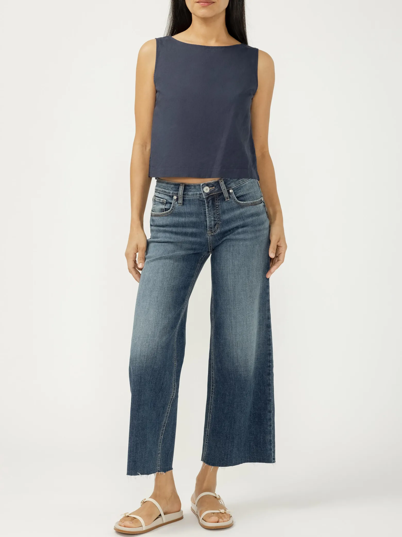 Suki Mid Rise Wide Leg Americana Luxe Stretch Jeans