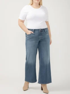 Suki Mid Rise Wide Leg Jeans Plus Size