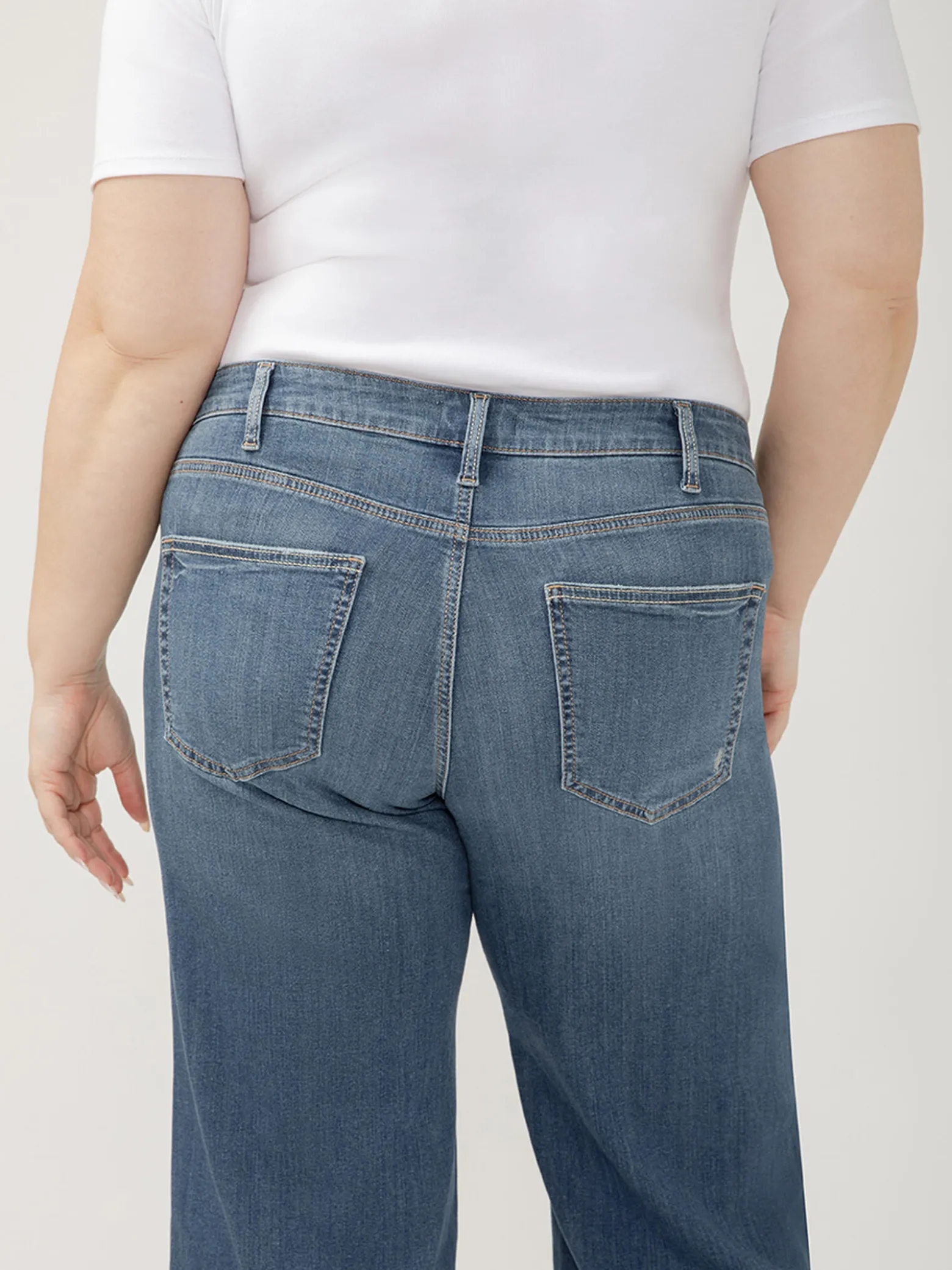 Suki Mid Rise Wide Leg Jeans Plus Size