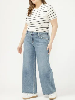Suki Mid Rise Wide Leg Jeans Plus Size