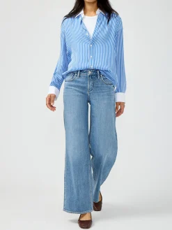 Suki Mid Rise Wide Leg Knit Flex Jeans