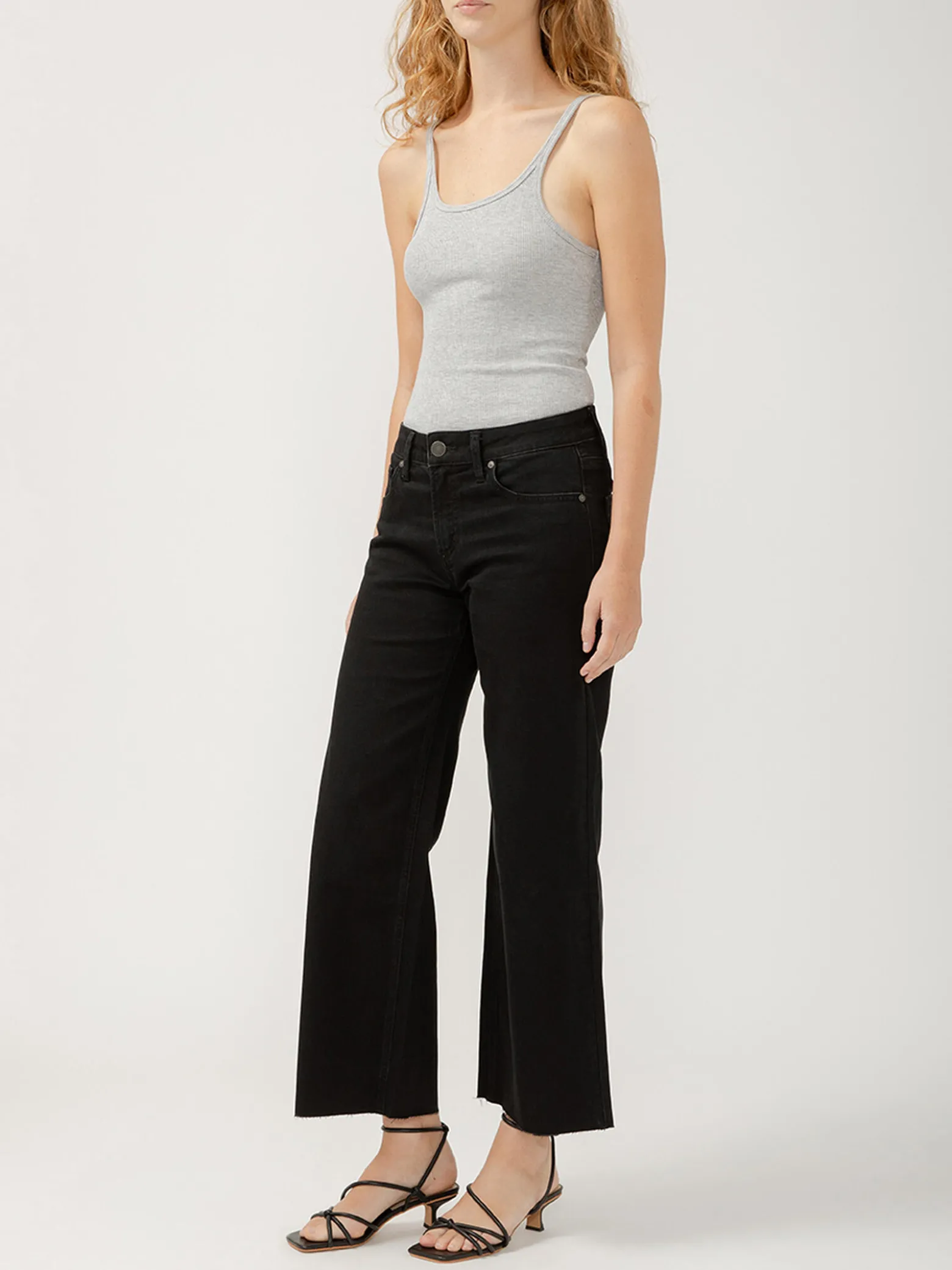 Suki Mid Rise Wide Leg Luxe Stretch Jeans
