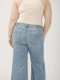 Suki Mid Rise Wide Leg Luxe Stretch Jeans Plus Size