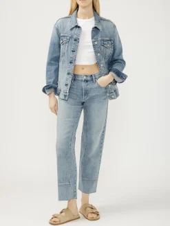 Western Relaxed Straight Leg Jeans