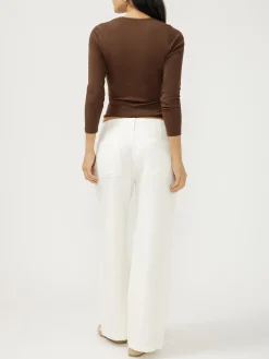 Wide Leg Drawstring Beach Jeans