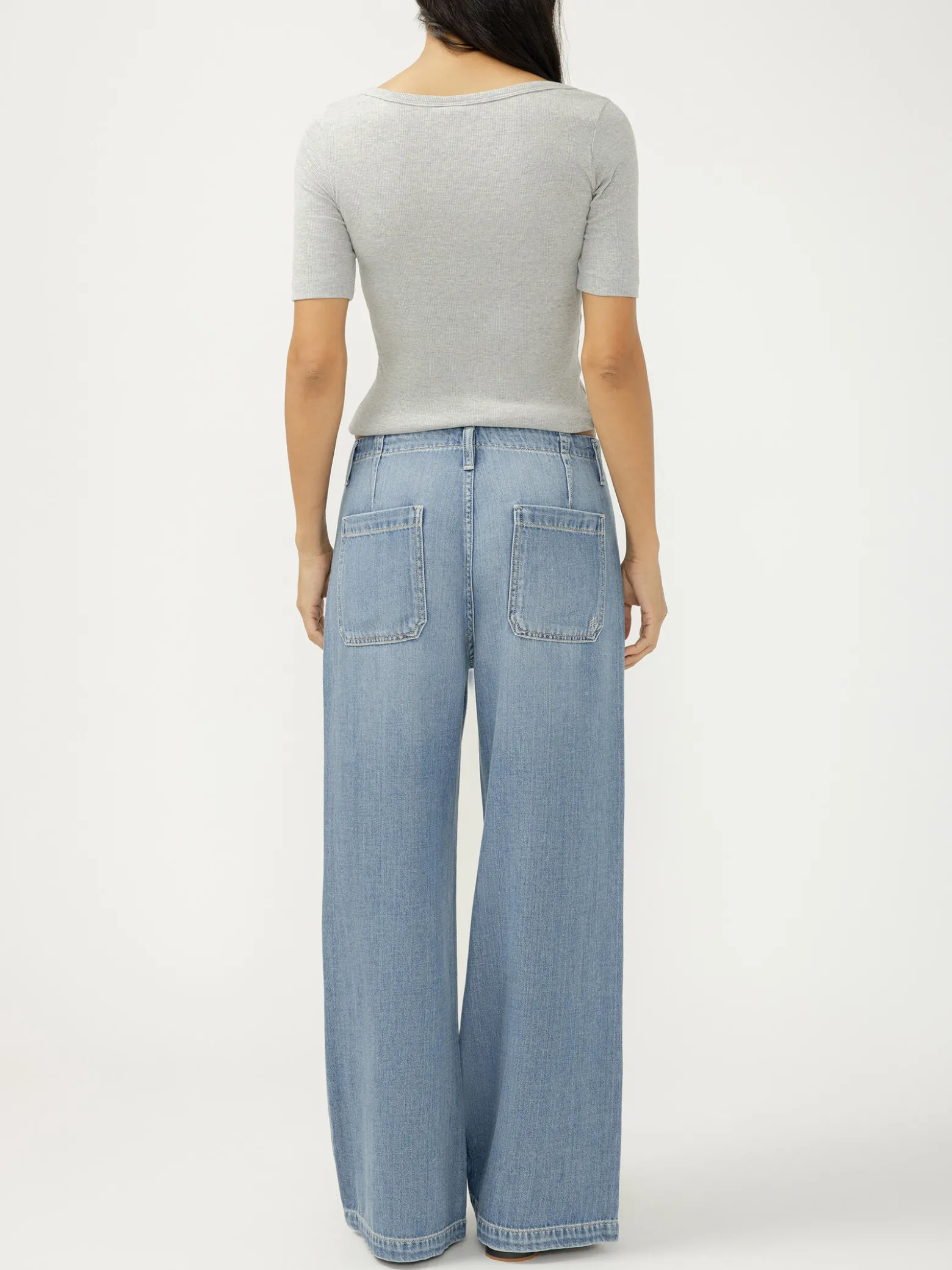 Wide Leg Drawstring Beach Jeans