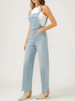 Wide Leg Overall Jeans