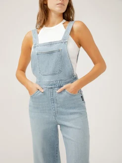 Wide Leg Overall Jeans