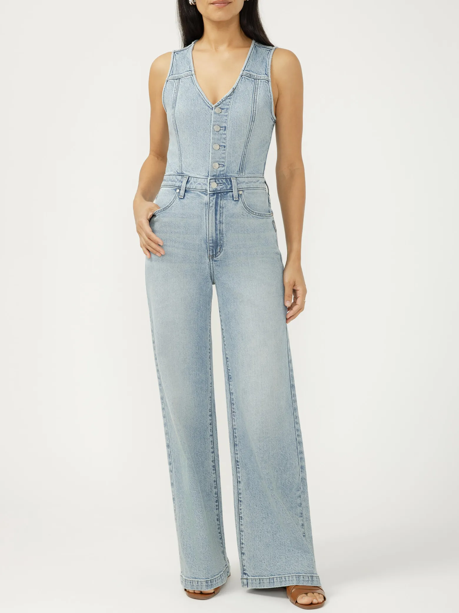 Wide Leg Vest Jumpsuit