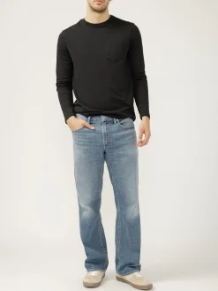 Zac Relaxed Fit Straight Leg Knit Flex Jeans