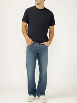 Zac Relaxed Fit Straight Leg Knit Flex Jeans